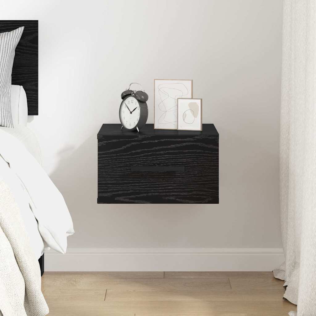 Nattbordskap Svart eik 35 x 35 x 20 cm Konstruert tre