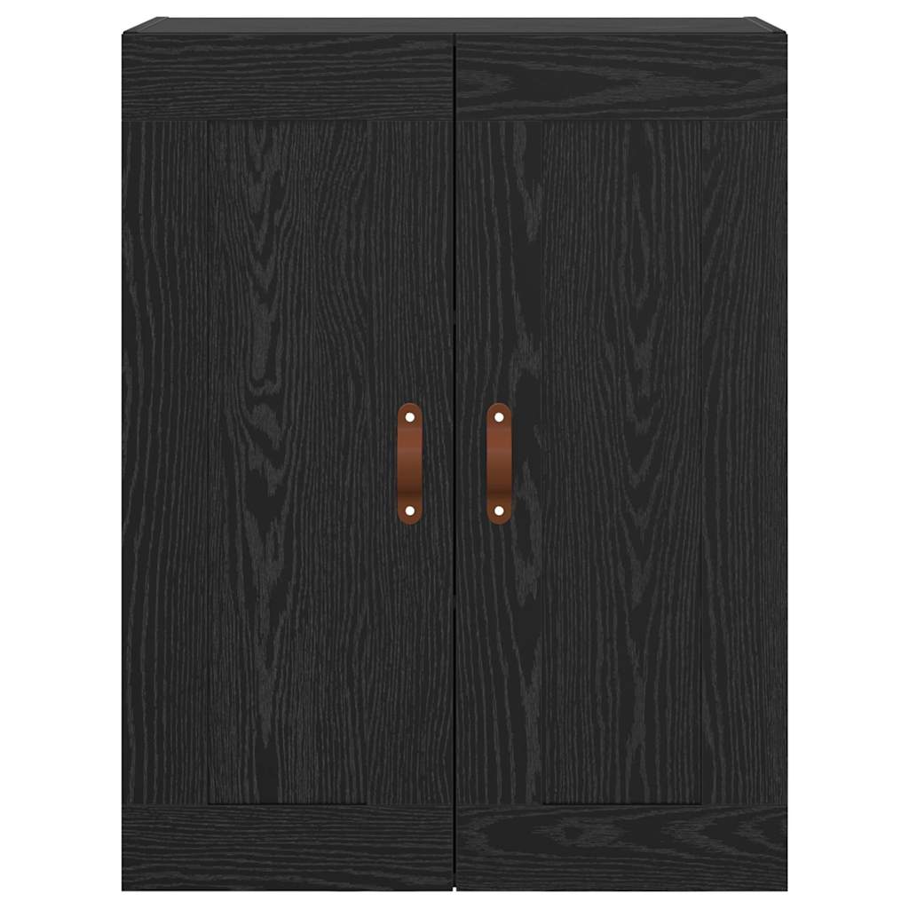 Veggskap Svart Eik 69,5 x 34 x 90 cm Konstruert tre