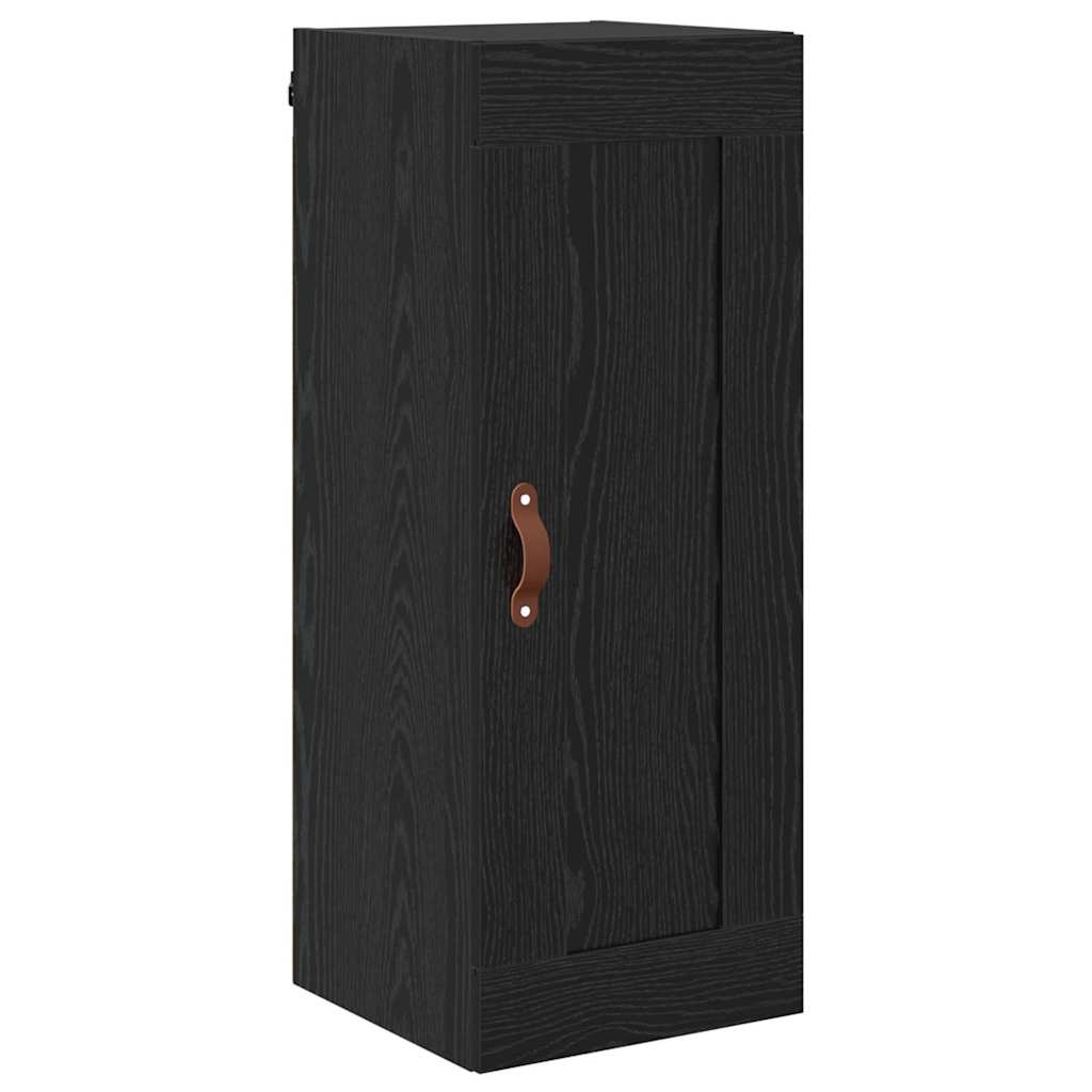 Veggskap Svart Eik 34,5 x 34 x 90 cm Konstruert tre