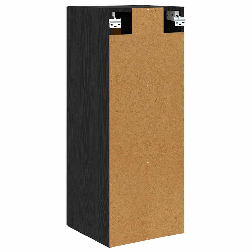 Veggskap Svart Eik 34,5 x 34 x 90 cm Konstruert tre