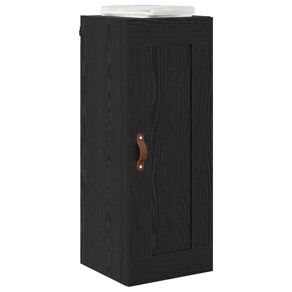 Veggskap Svart Eik 34,5 x 34 x 90 cm Konstruert tre