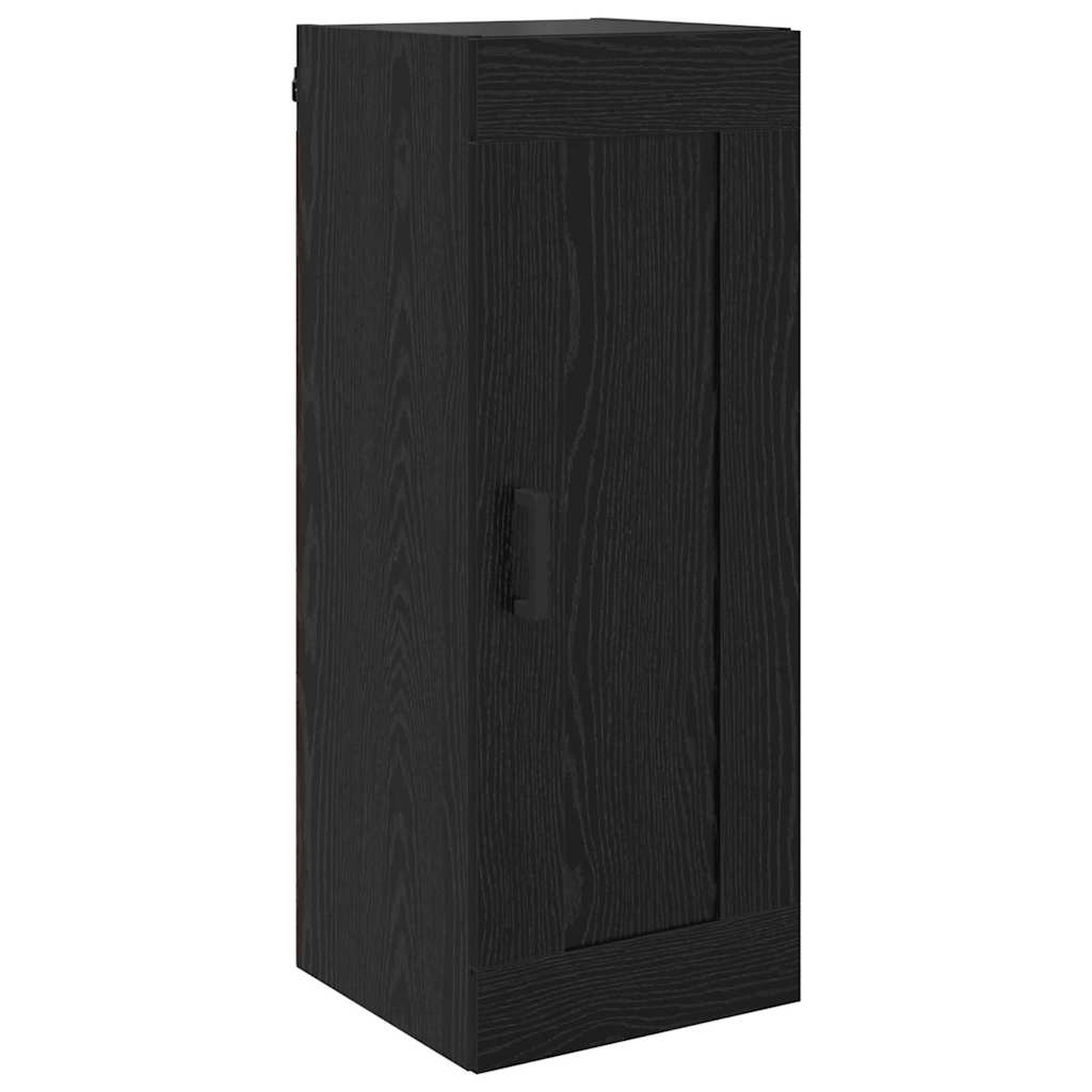 Veggskap Svart Eik 34,5 x 34 x 90 cm Konstruert tre