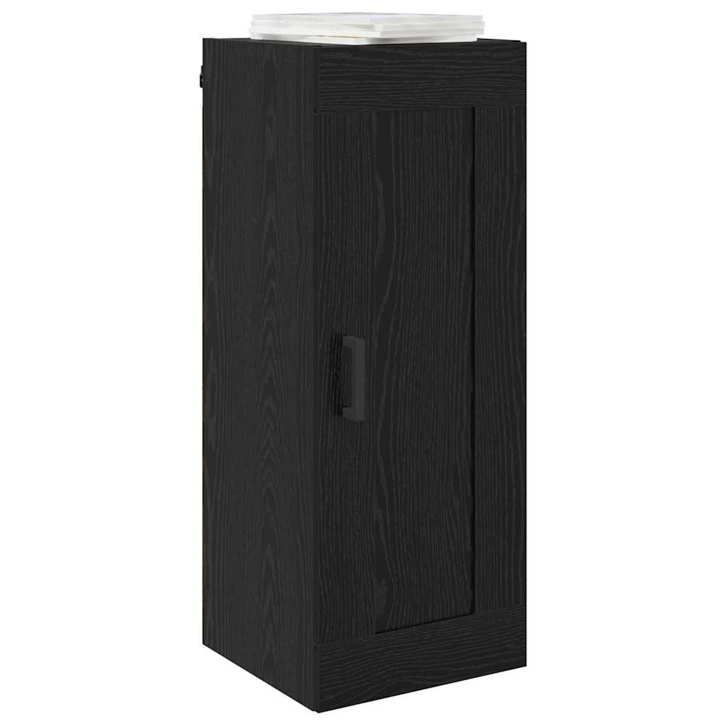Veggskap Svart Eik 34,5 x 34 x 90 cm Konstruert tre