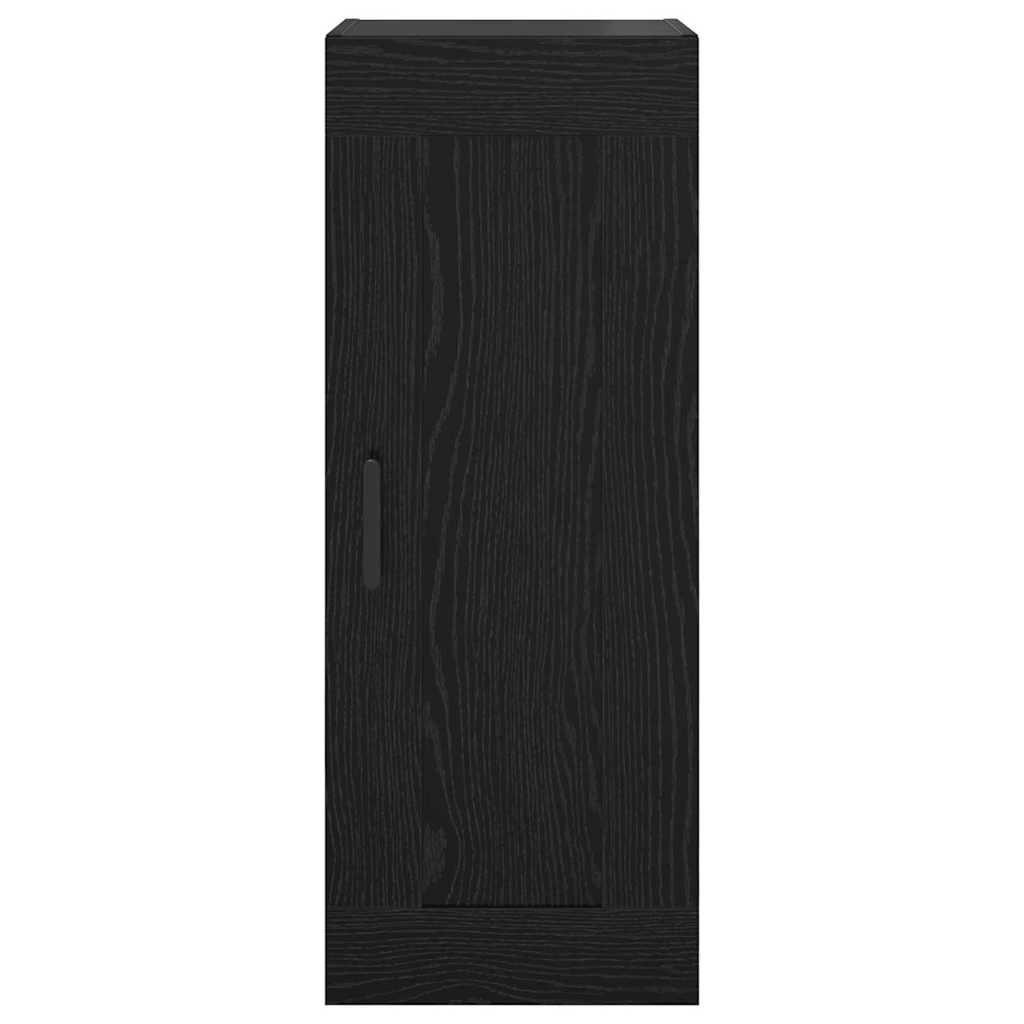 Veggskap Svart Eik 34,5 x 34 x 90 cm Konstruert tre