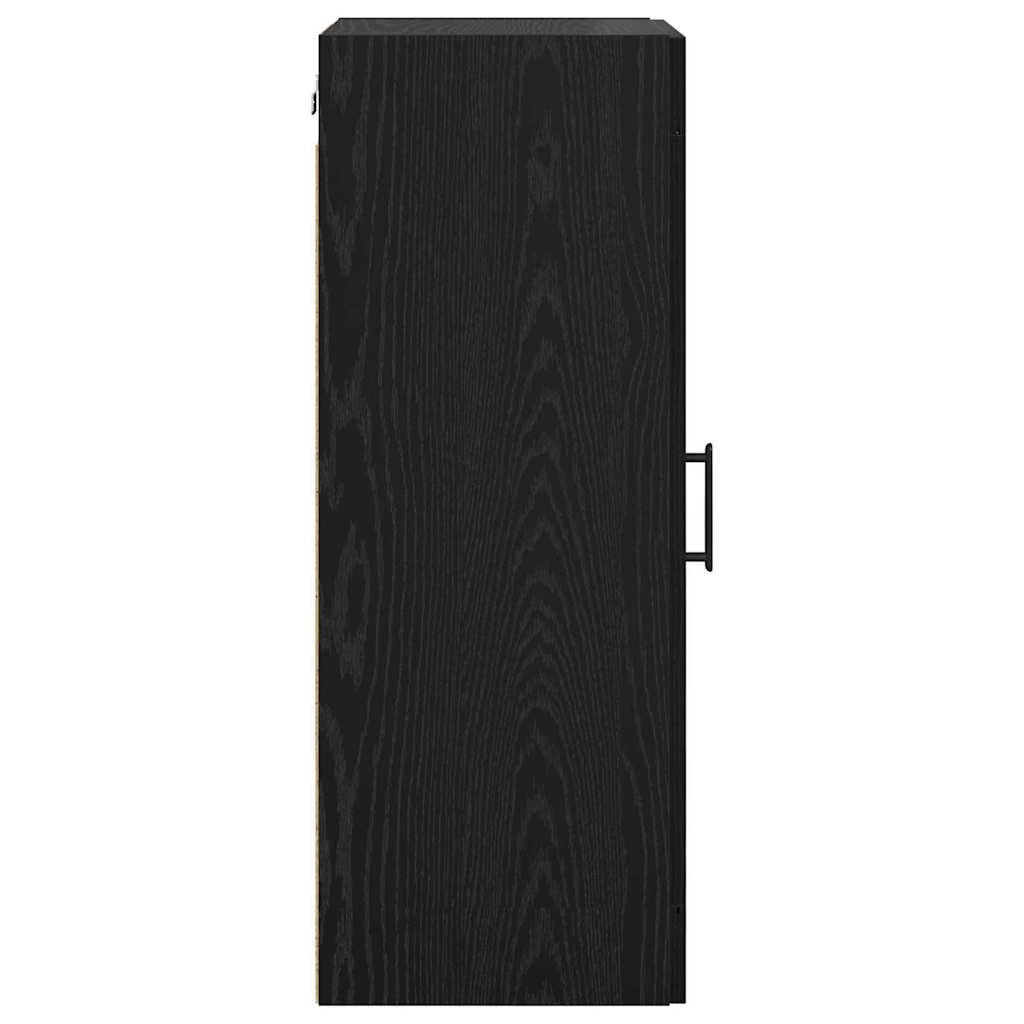 Veggskap Svart Eik 34,5 x 34 x 90 cm Konstruert tre