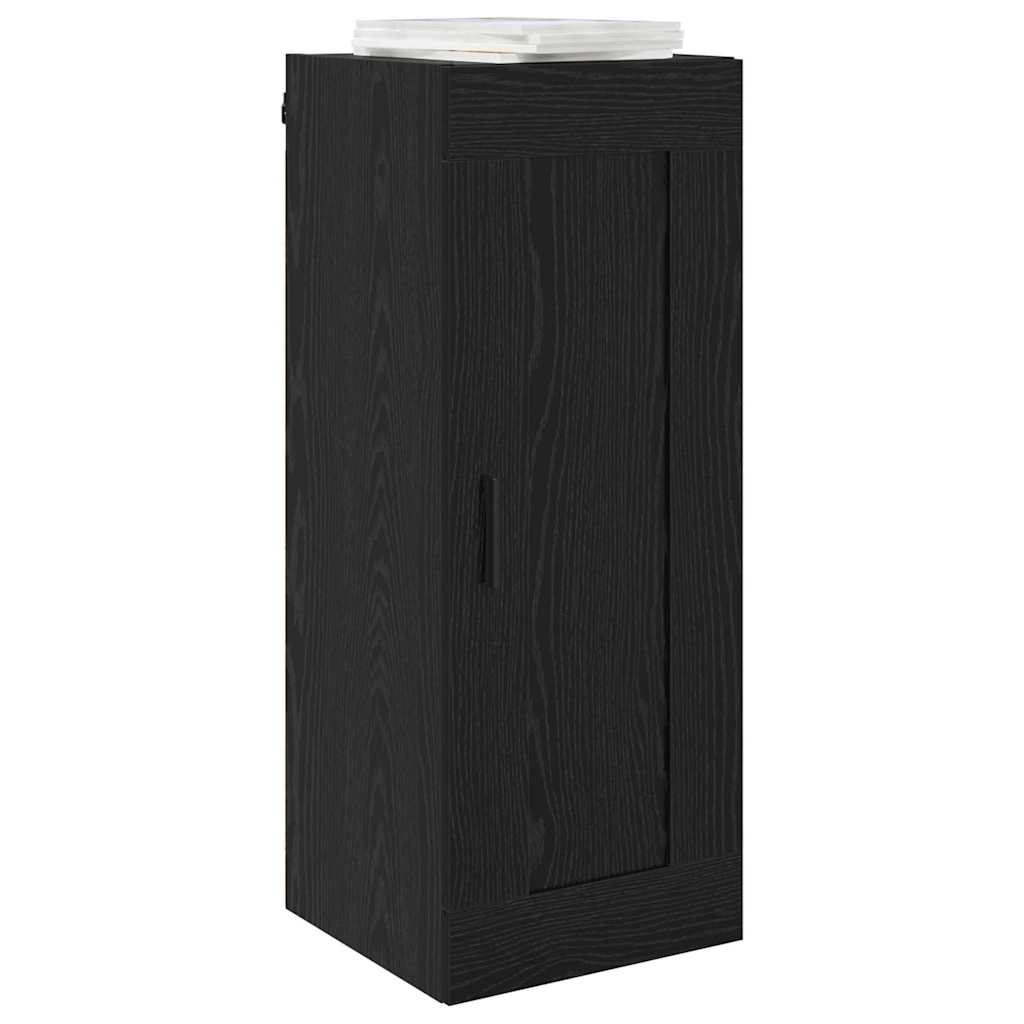 Veggskap Svart Eik 34,5 x 34 x 90 cm Konstruert tre