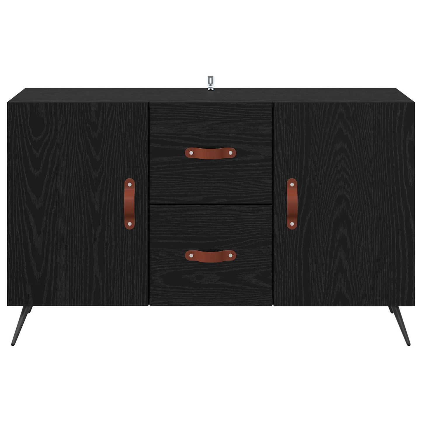 Serviesskap med skuff Svart Eik 100 x 36 x 60 cm Konstruert tre