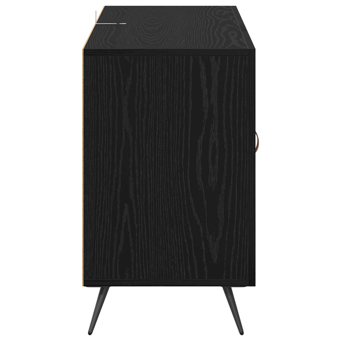 Serviesskap med skuff Svart Eik 100 x 36 x 60 cm Konstruert tre