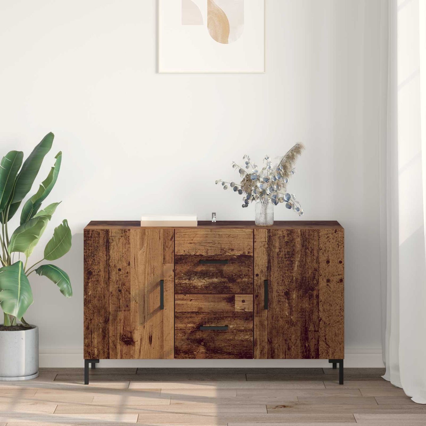 Serviesskap med skuff Gamle tre 100 x 36 x 60 cm Konstruert tre