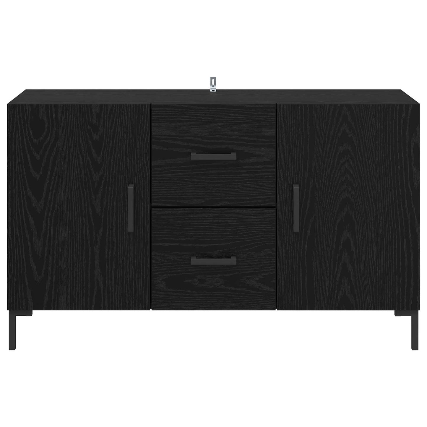 Serviesskap med skuff Svart Eik 100 x 36 x 60 cm Konstruert tre
