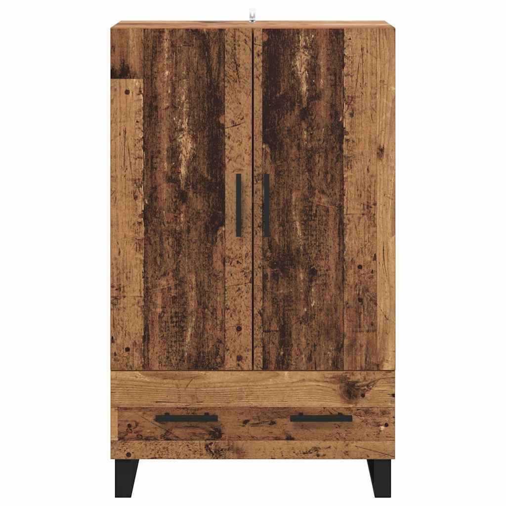 Høyskap med skuff Gamle tre 69,5 x 30 x 115 cm Konstruert tre