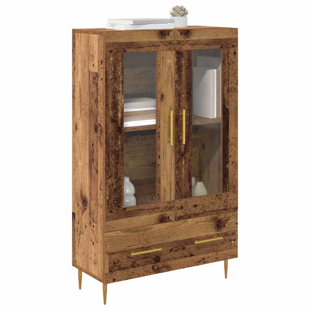 Høyskap Gamle tre 69,5 x 31 x 115 cm Sponplater og glass