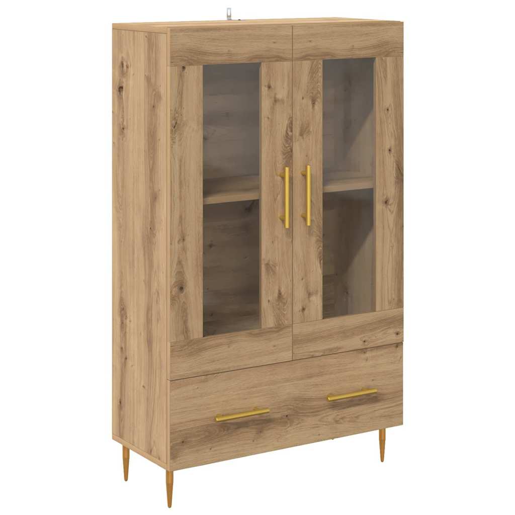 Høyskap Artisan Eik 69,5 x 31 x 115 cm Sponplater og glass