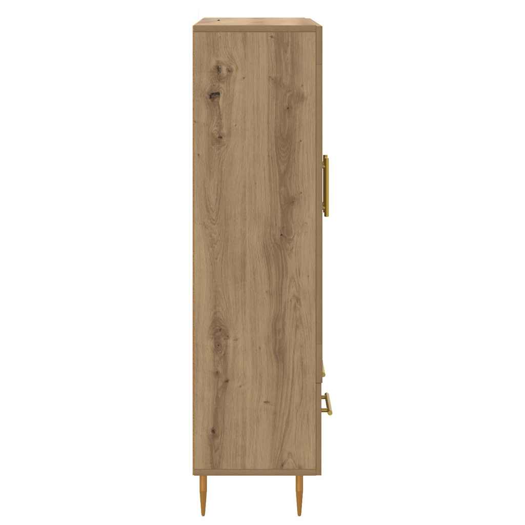Høyskap Artisan Eik 69,5 x 31 x 115 cm Sponplater og glass