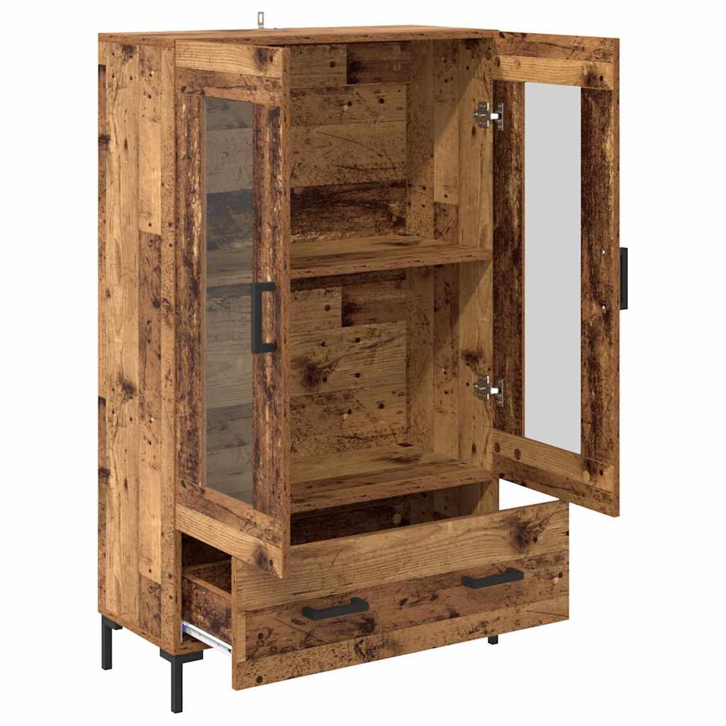 Høyskap med skuff Gamle tre 69,5 x 31 x 115 cm Konstruert tre