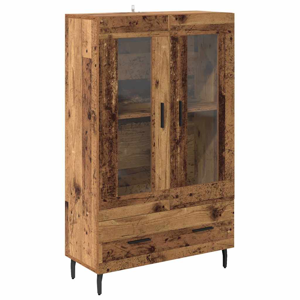 Høyskap med skuff Gamle tre 69,5 x 31 x 115 cm Konstruert tre