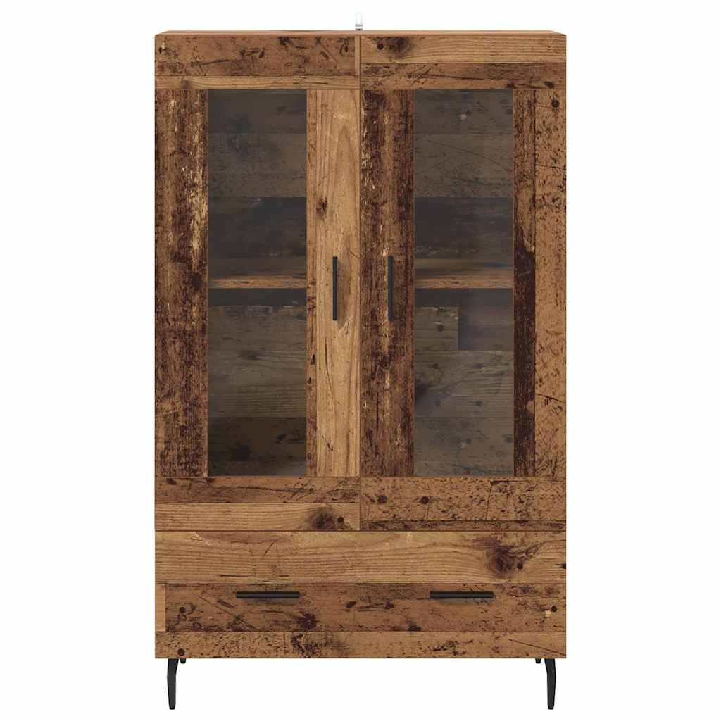 Høyskap med skuff Gamle tre 69,5 x 31 x 115 cm Konstruert tre