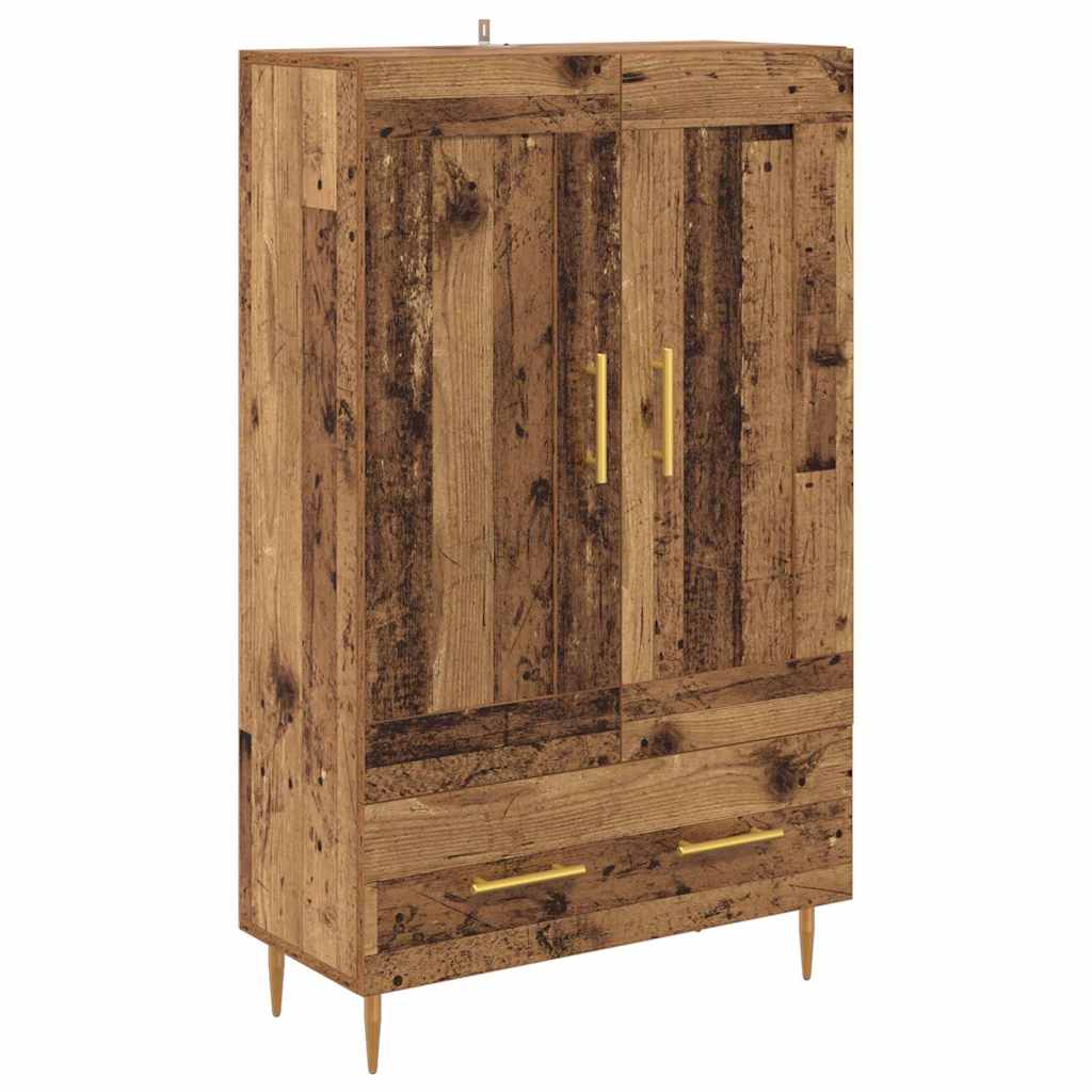 Høyskap med skuff Gamle tre 69,5 x 31 x 115 cm Konstruert tre