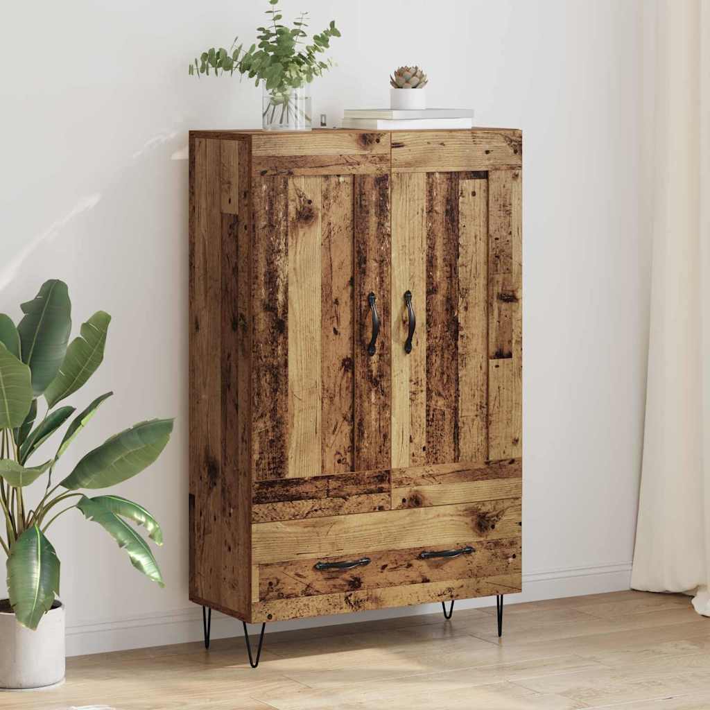 Høyskap med skuff Gamle tre 69,5 x 31 x 115 cm Konstruert tre