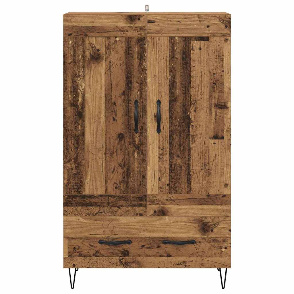 Høyskap med skuff Gamle tre 69,5 x 31 x 115 cm Konstruert tre