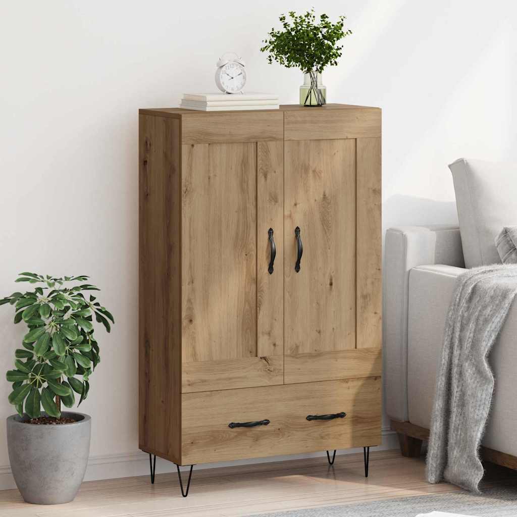 Høyskap med skuff Artisan Eik 69,5 x 31 x 115 cm Konstruert tre