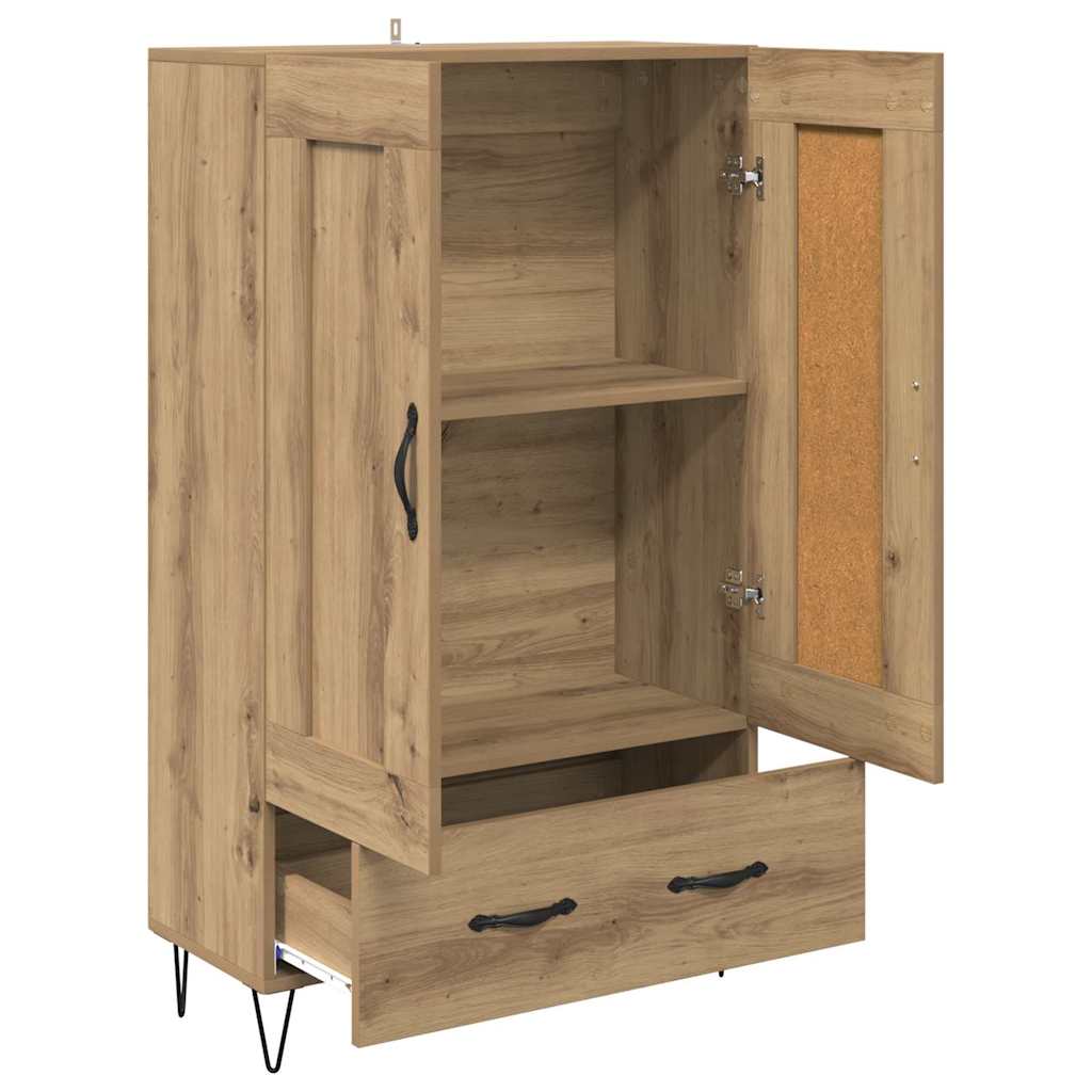 Høyskap med skuff Artisan Eik 69,5 x 31 x 115 cm Konstruert tre