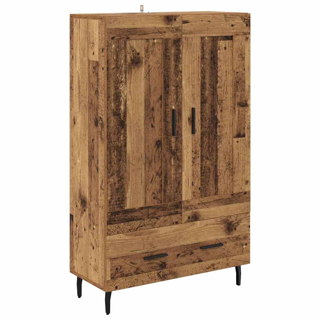 Høyskap med skuff Gamle tre 69,5 x 31 x 115 cm Konstruert tre