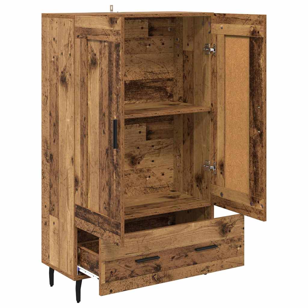 Høyskap med skuff Gamle tre 69,5 x 31 x 115 cm Konstruert tre
