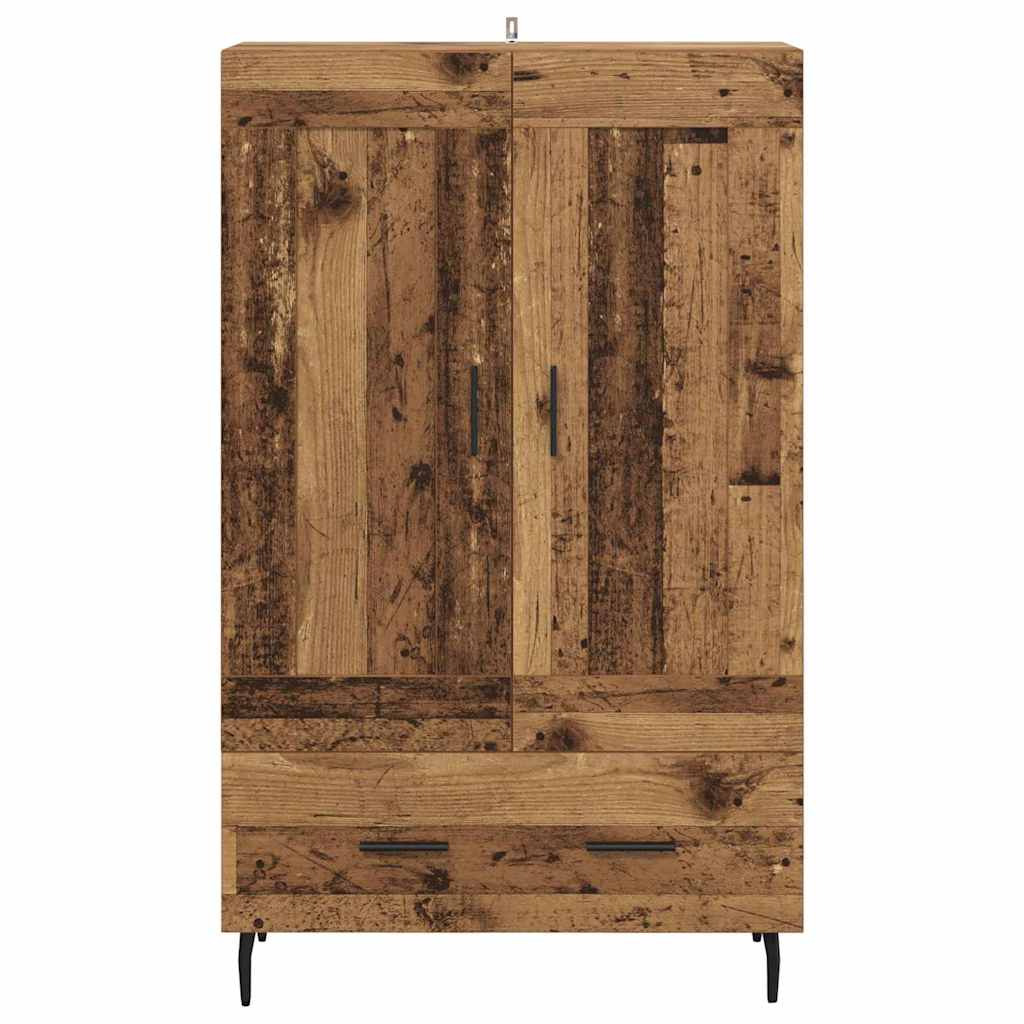 Høyskap med skuff Gamle tre 69,5 x 31 x 115 cm Konstruert tre