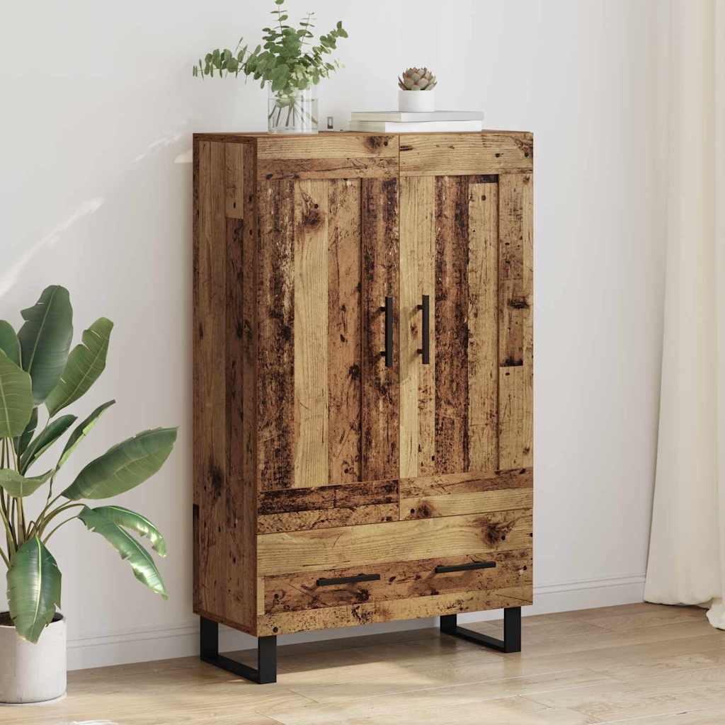 Høyskap med skuff Gamle tre 69,5 x 31 x 115 cm Konstruert tre