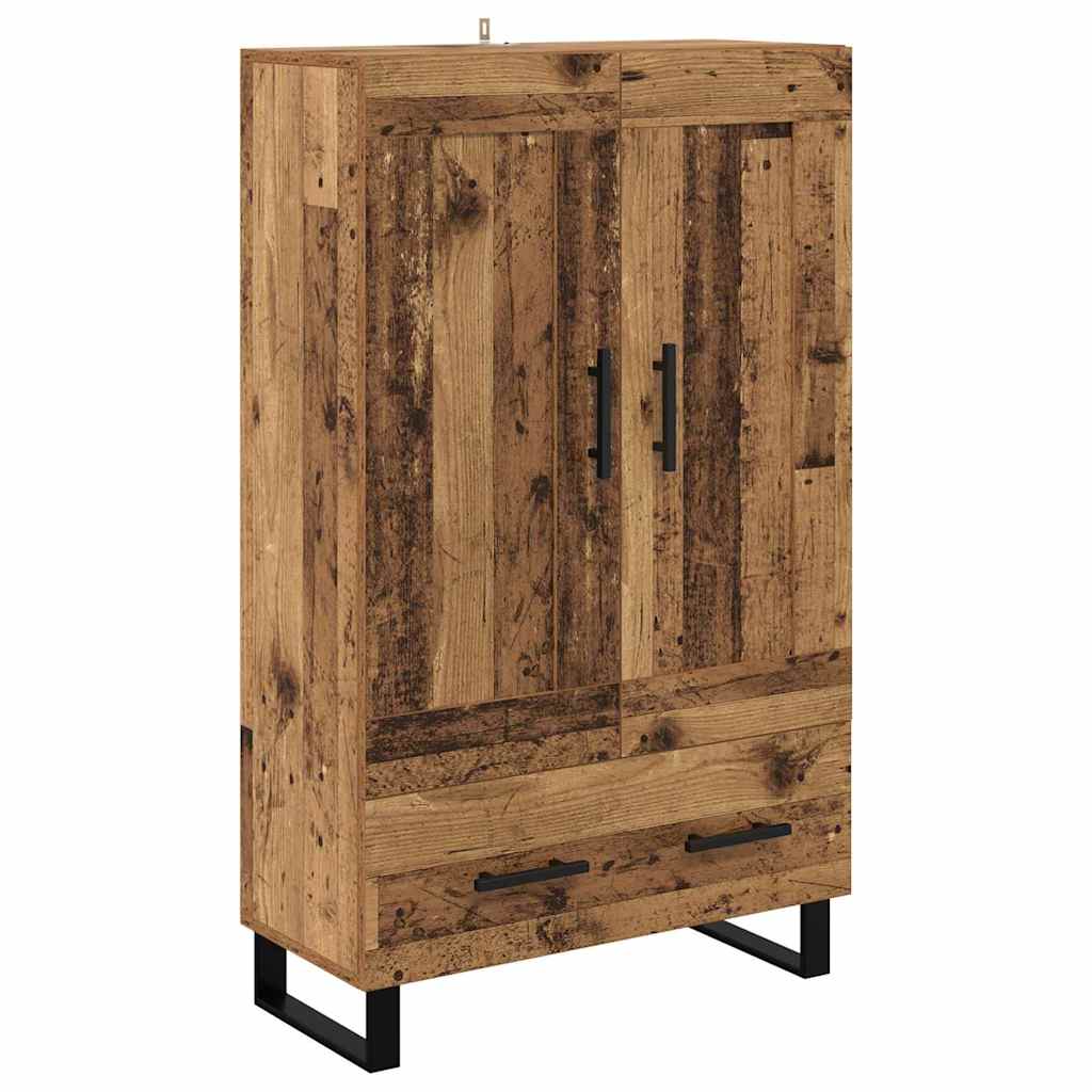 Høyskap med skuff Gamle tre 69,5 x 31 x 115 cm Konstruert tre