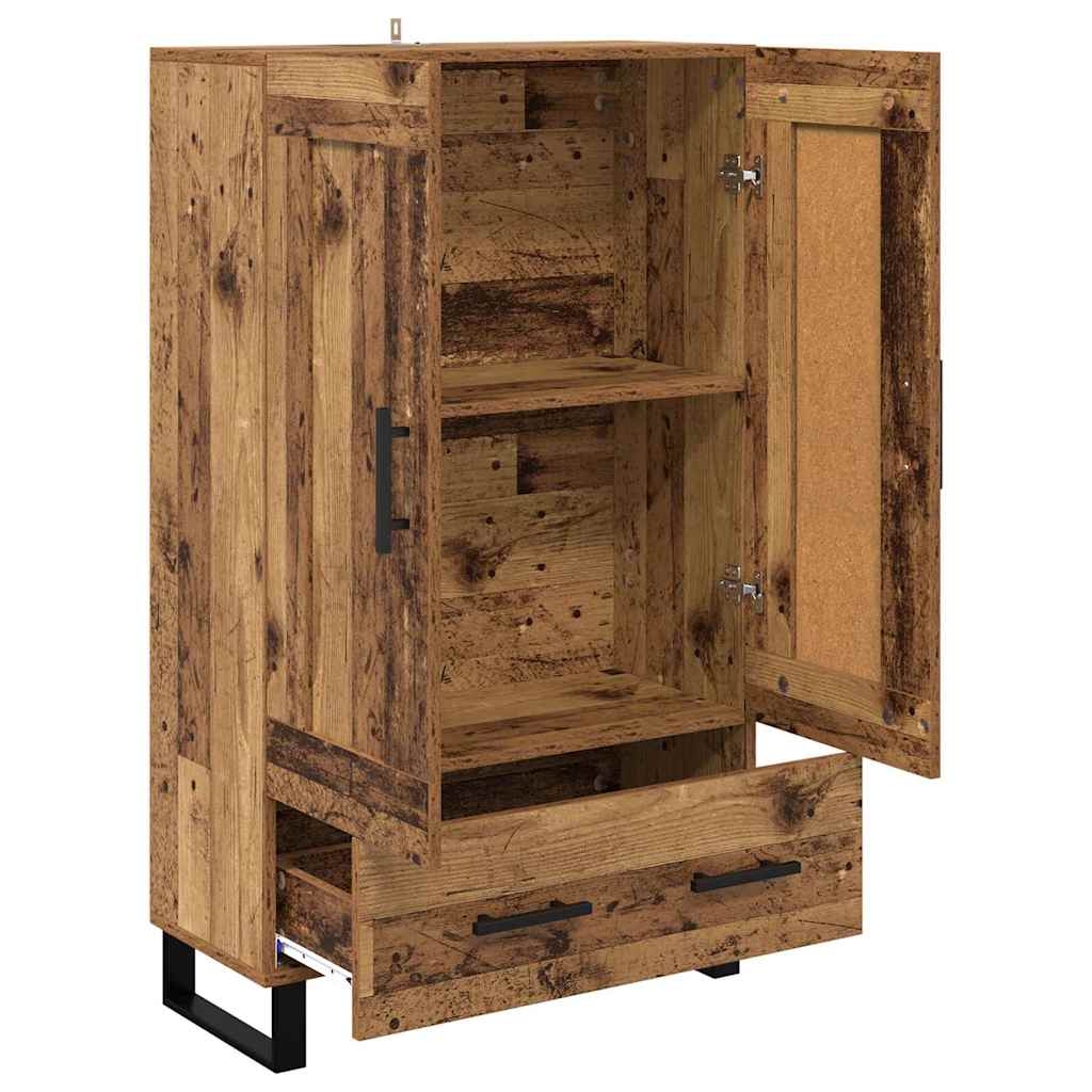 Høyskap med skuff Gamle tre 69,5 x 31 x 115 cm Konstruert tre