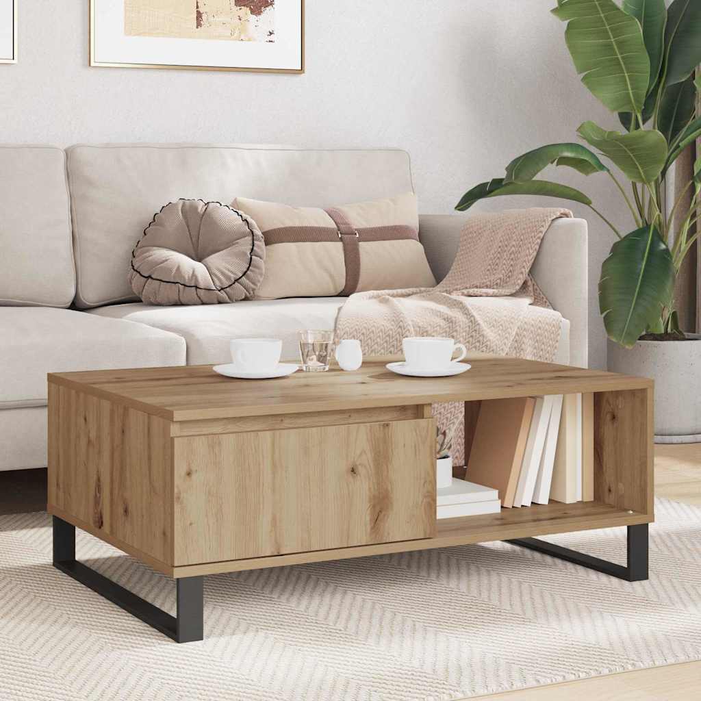 Kaffebord Artisan Eik 90 x 60 x 35 cm Konstruert tre