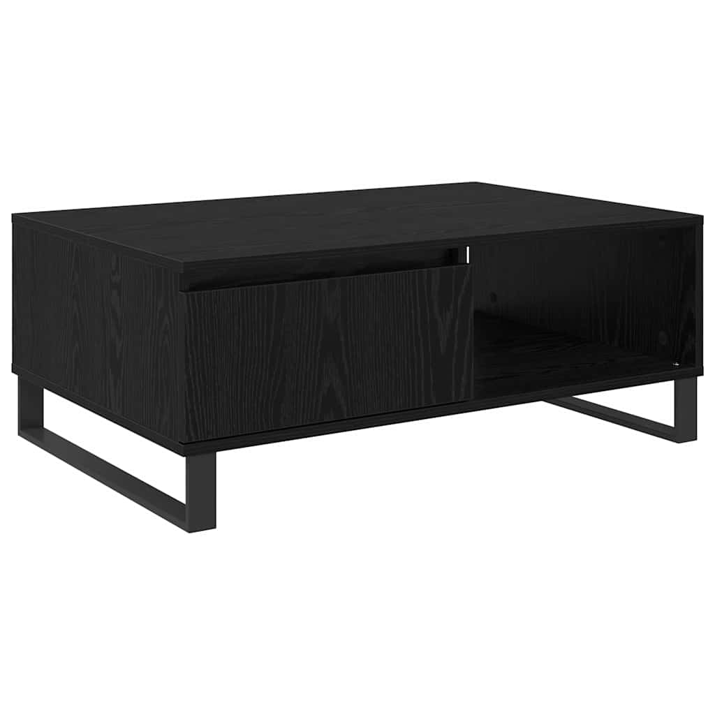 Kaffebord Svart Eik 90 x 60 x 35 cm Konstruert tre