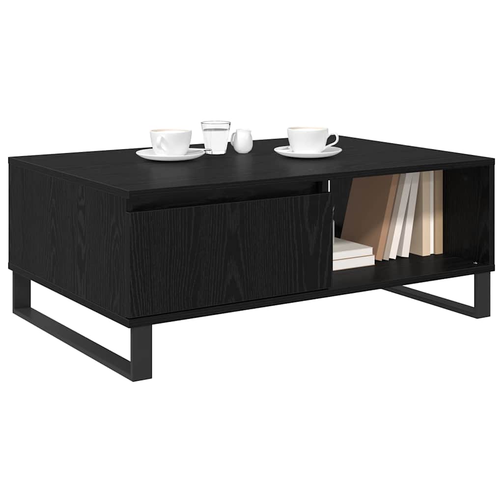 Kaffebord Svart Eik 90 x 60 x 35 cm Konstruert tre