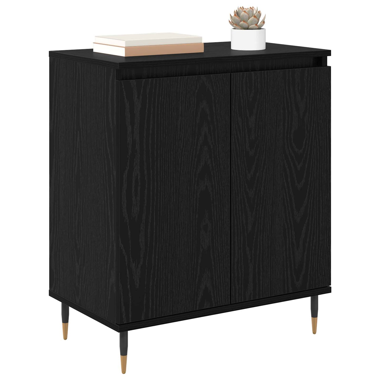 Serviesskap Svart Eik 60 x 35 x 70 cm Konstruert tre