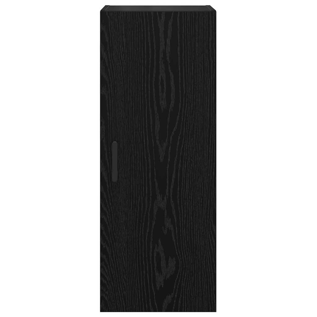 Veggskap Svart Eik 34,5 x 34 x 90 cm Konstruert tre