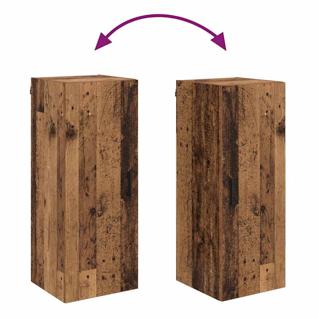 Veggskap Gamle tre 34,5 x 34 x 90 cm Konstruert tre