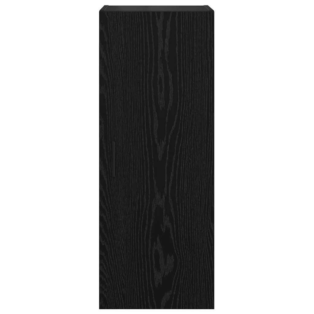 Veggskap Svart Eik 34,5 x 34 x 90 cm Konstruert tre