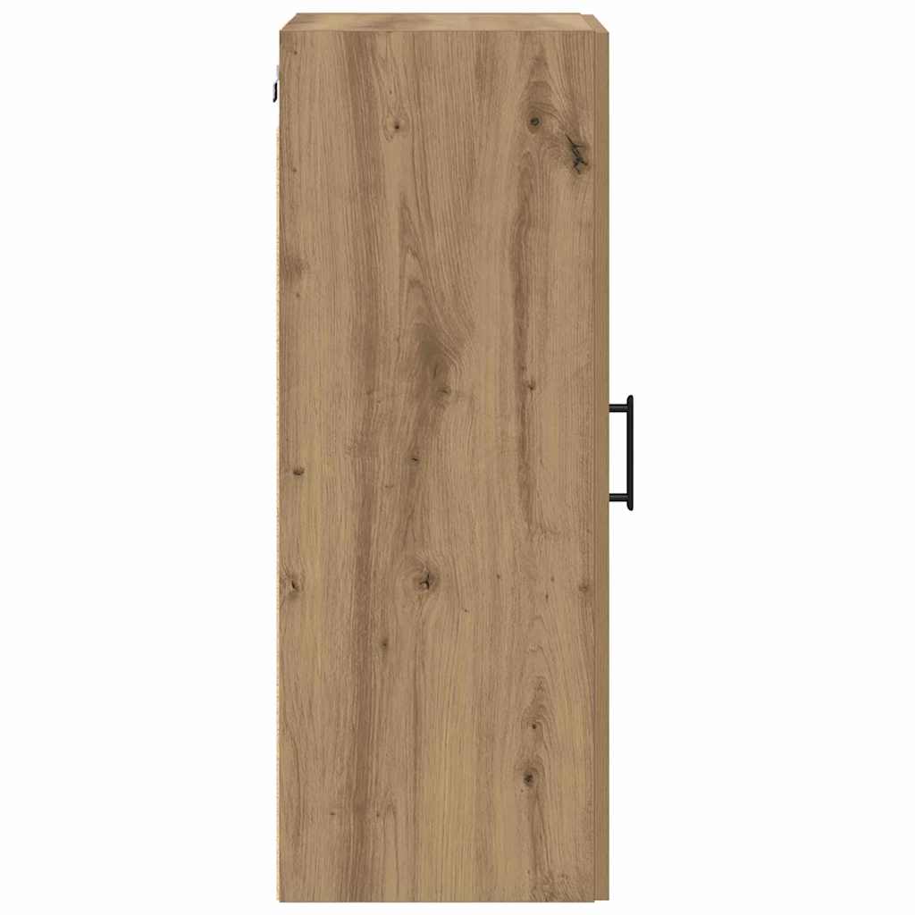 Veggskap Artisan Eik 34,5 x 34 x 90 cm Sponplater og glass