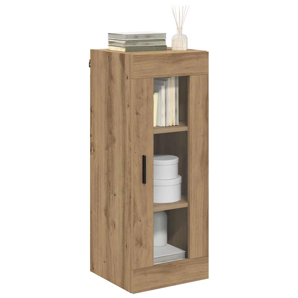 Veggskap Artisan Eik 34,5 x 34 x 90 cm Sponplater og glass