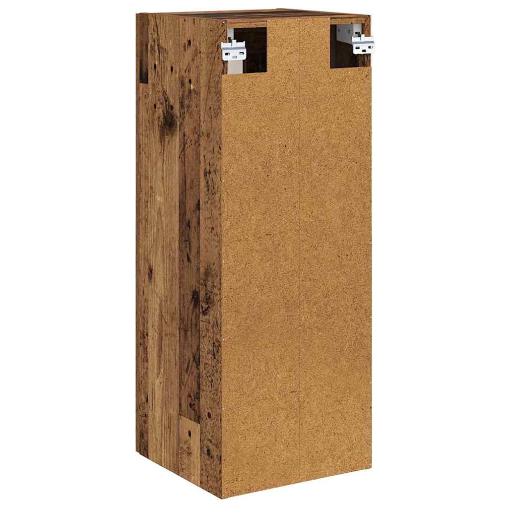 Veggskap Gamle tre 34,5 x 34 x 90 cm Sponplater og glass