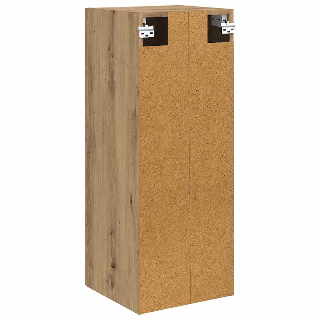 Veggskap Artisan Eik 34,5 x 34 x 90 cm Sponplater og glass