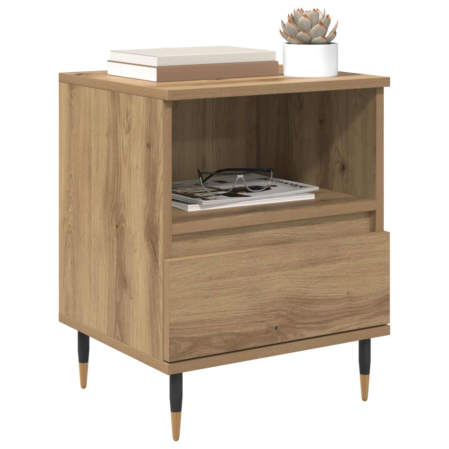 Nattbordskap Artisan Eik 40 x 35 x 50 cm Konstruert tre