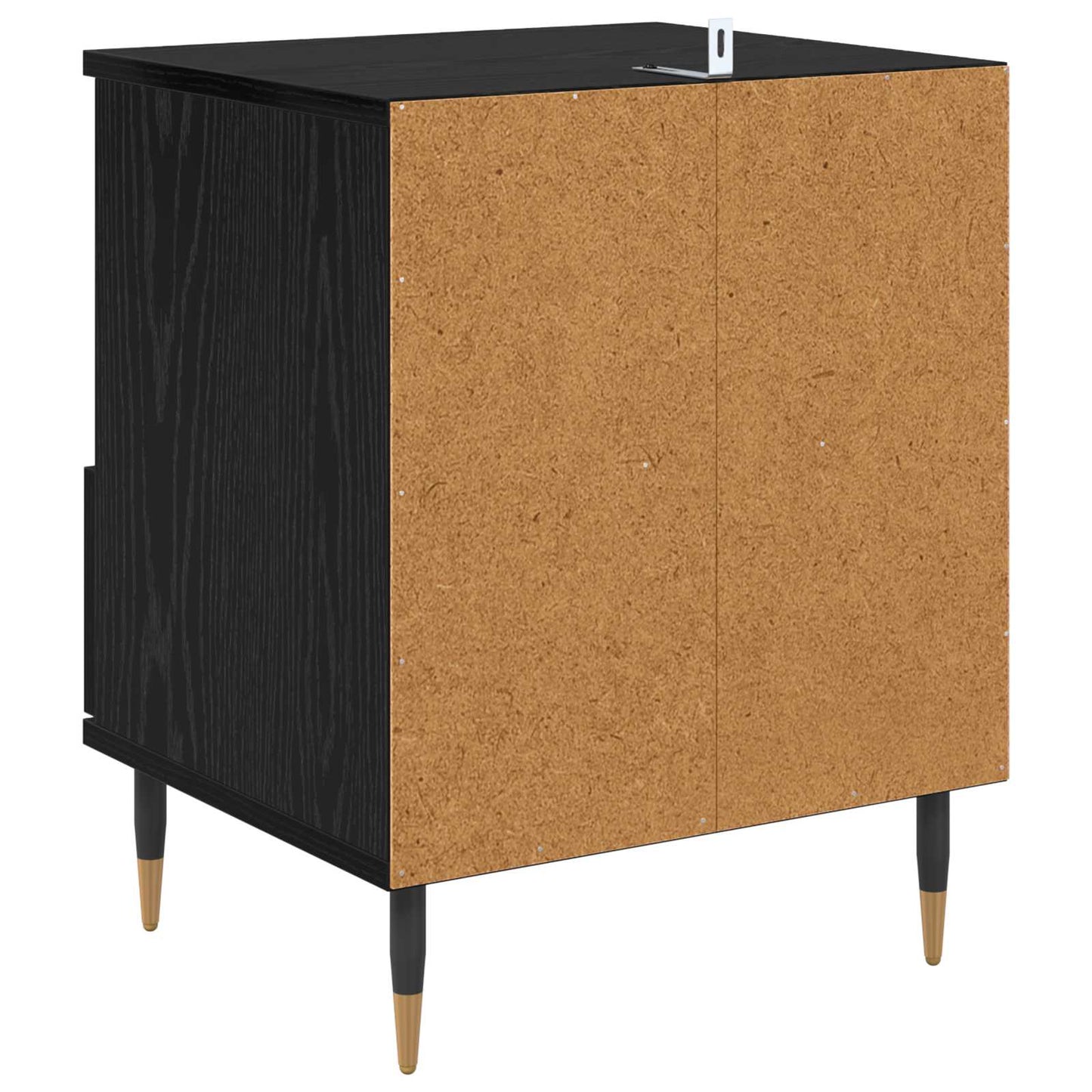 Nattbordskap 2 pcs Svart Eik 40 x 35 x 50 cm Konstruert tre