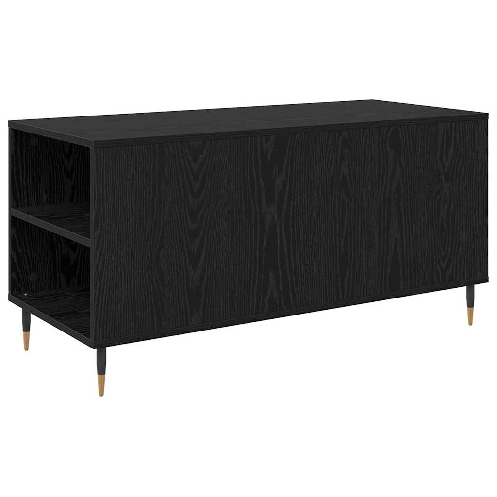 Kaffebord med skuff Svart Eik 102 x 44,5 x 50 cm Konstruert tre