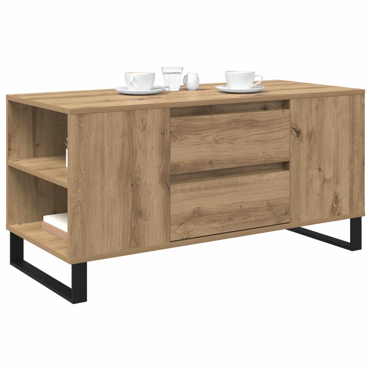 Kaffebord Artisan Eik 102 x 44,5 x 50 cm Konstruert tre