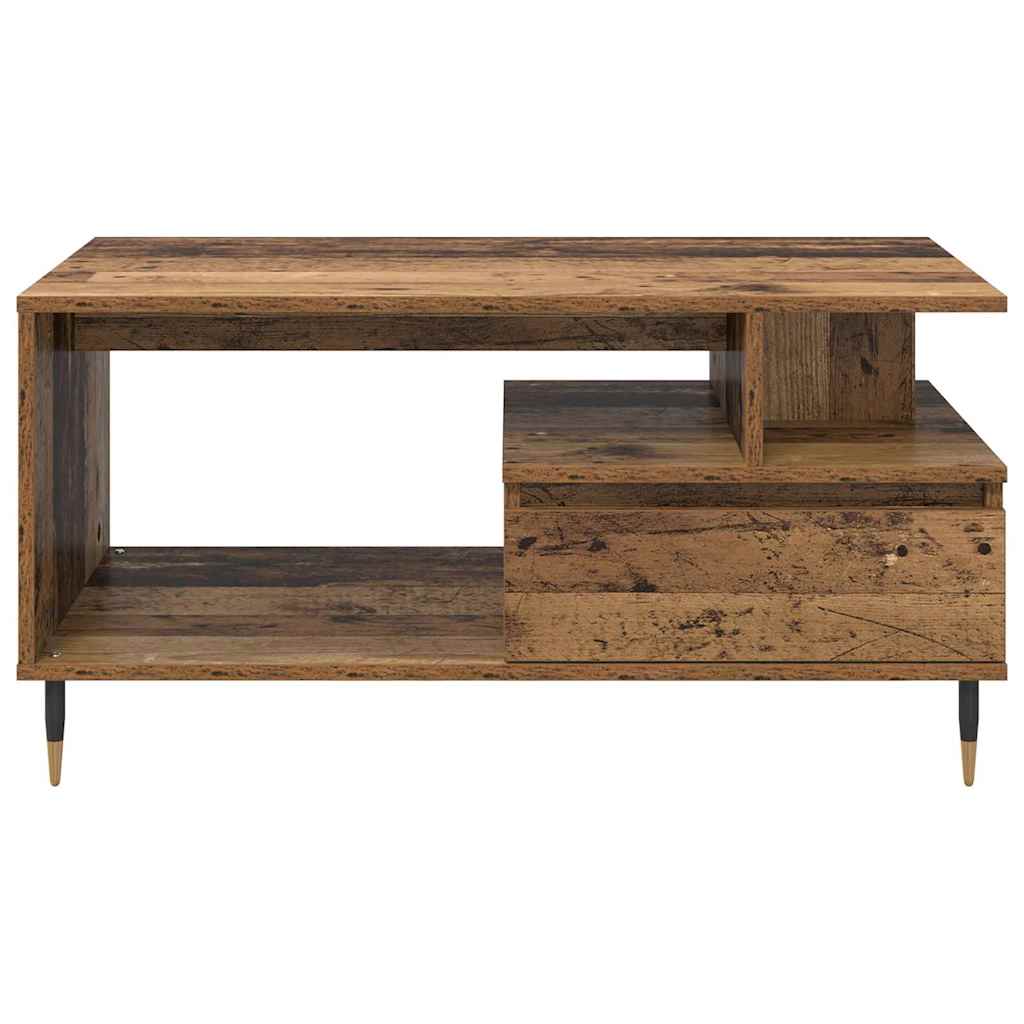 Kaffebord med skuff Gammelt tre 90 x 49 x 45 cm Konstruert tre