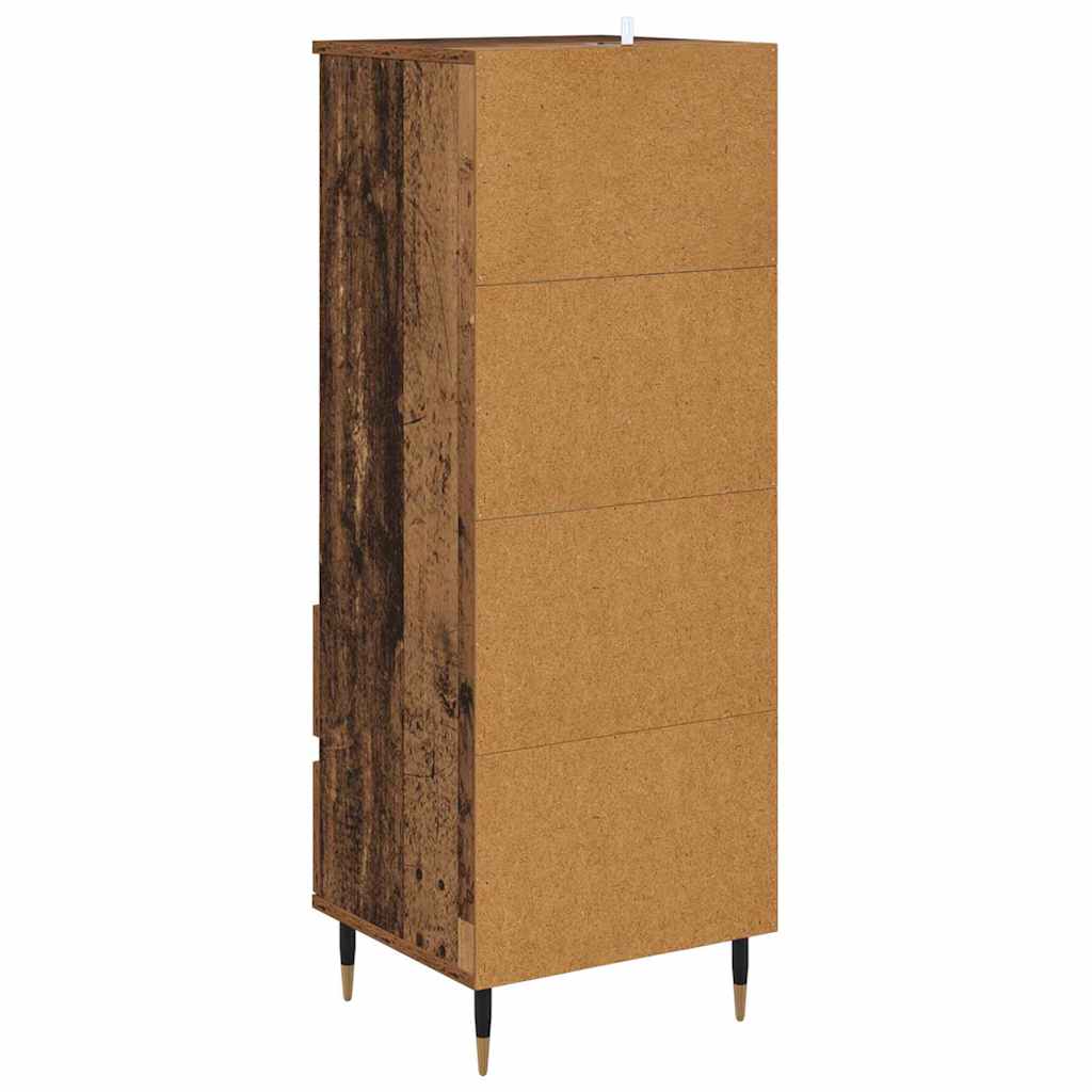 Høyskap med skuff Gamle tre 40 x 36 x 110 cm Konstruert tre