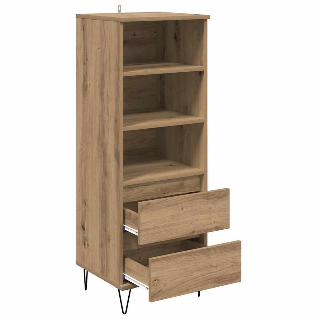 Høyskap med skuff Artisan Eik 40 x 36 x 110 cm Konstruert tre